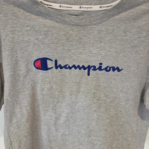 Champion Gray Logo Cropped Tee - Picture 2 of 4